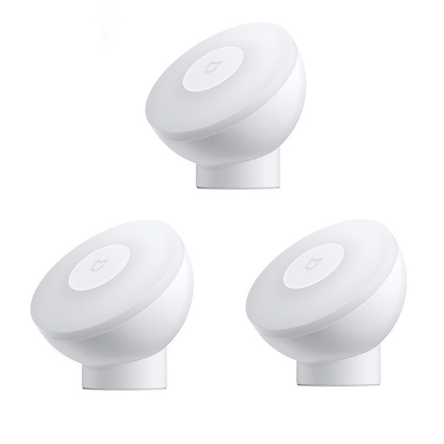 Xiaomi Mijia – veilleuse de 2e génération à Attraction magnétique, lampe de nuit rotative à degrés avec capteur infrarouge réglable, nouveauté 360: 3 PCS