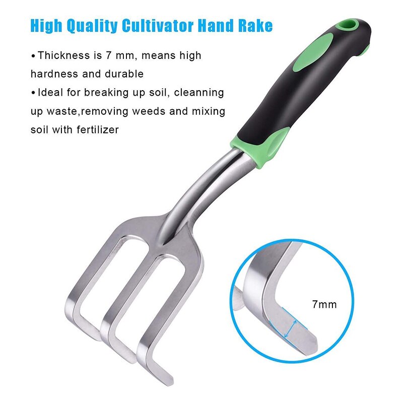 3 Piece Garden Tool Set Durable Aluminum Gardening Kit Includes Trowel Transplanter Cultivator Heavy Duty Garden Tool Kit Garden