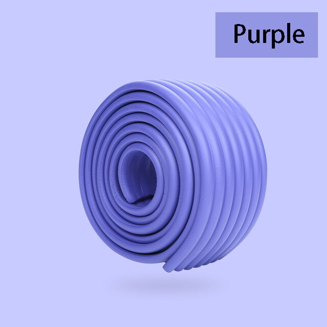 2m baby barnsäkerhet bord hörnskydd skydd barn skum stötfångare kollision breda kuddremsor glas skrivbord kant krockbygel: Lila