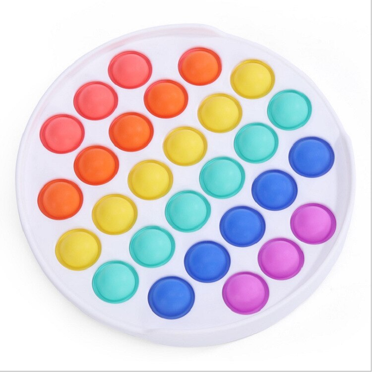Colorful Fidget Push Pops Bubble Sensory Squishy Stress Reliever Autism Needs Anti-Stress Pop-It Rainbow Adult Children Toys: 1