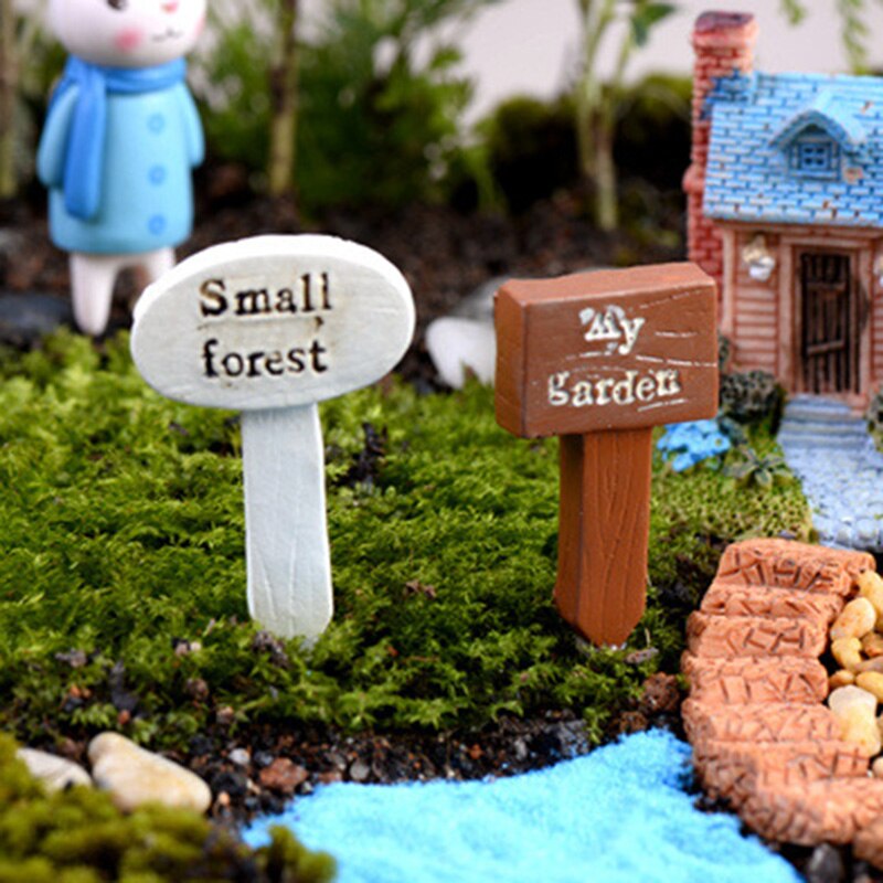 Micro paysage décoration forêt Guide signe Mini jardin paysage Miniature ornements bricolage paysage @ LS