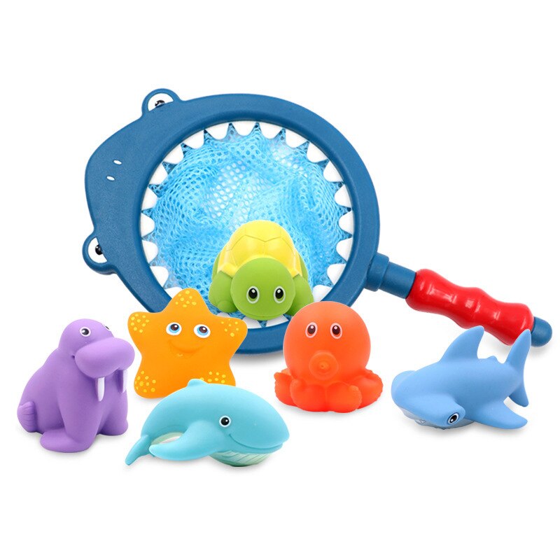 Children Swimming Salvage Music 7 Paper Set Can Water Spray Squeezed Called Flexible Glue Animal Fish Take A Shower Toys: Default Title