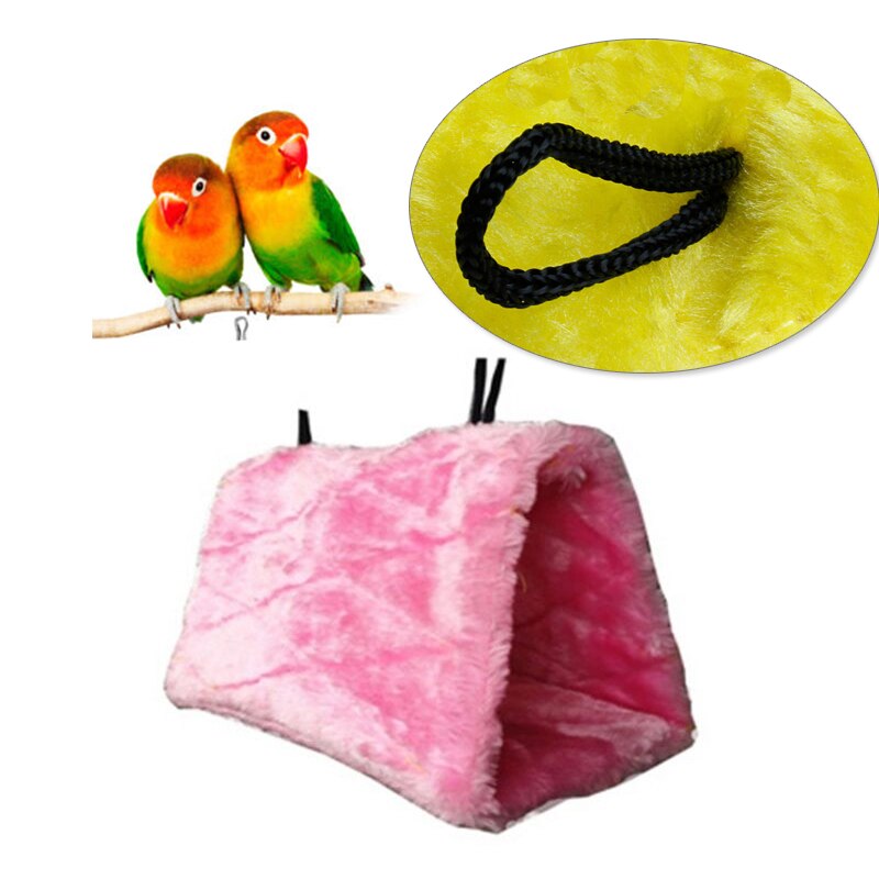 Jednokolorowe pluszowe ptaki wiszące jaskinia miękkie zimowe ciepłe klatka dla papugi hamak dla zwierzęcia domowego szczęśliwy szałjak zabawki ogrodowe materiały dekoracyjne