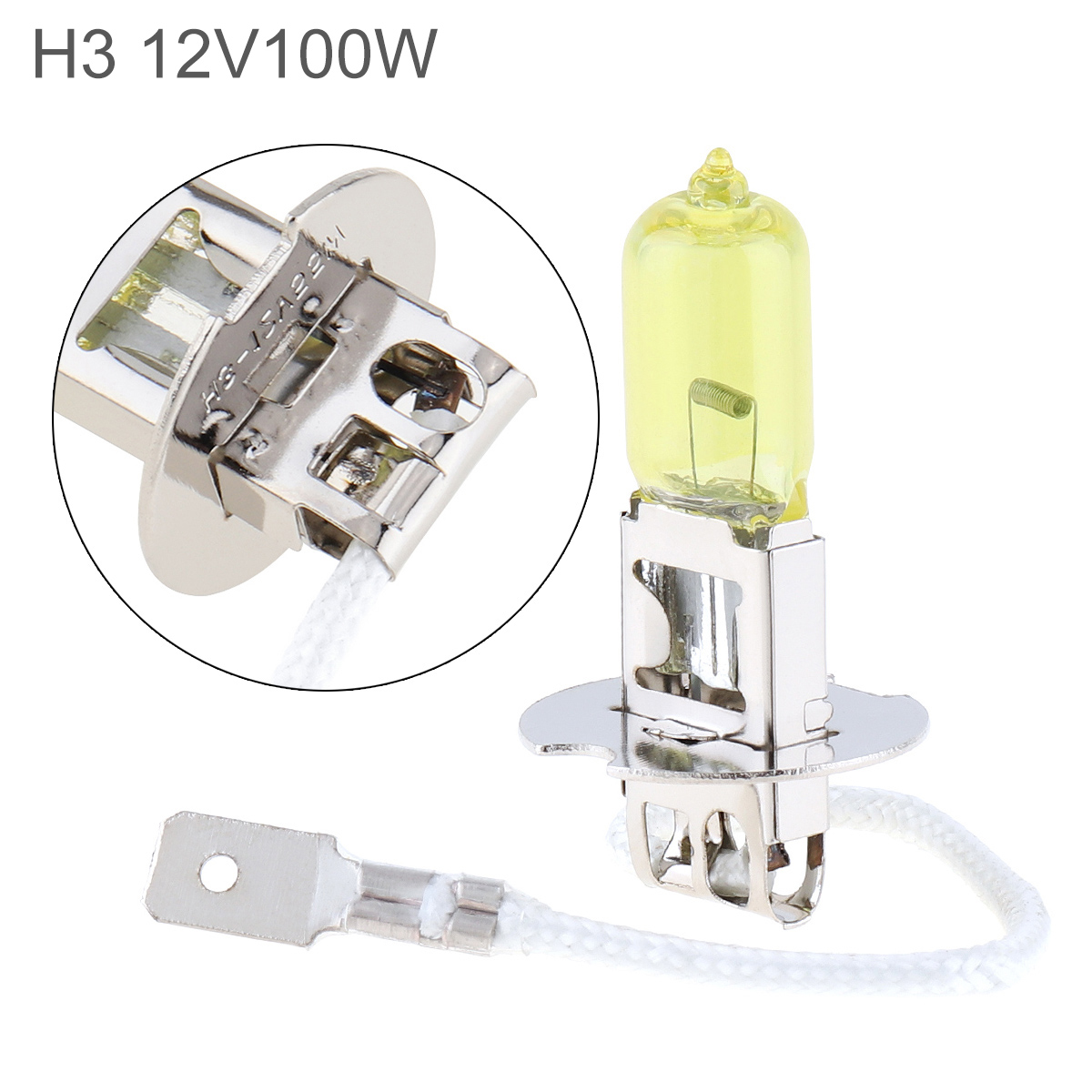 12V H3 2500K 100W Gelbes Licht Super Helle Auto Xenon Halogen Lampe Auto Vorderseite Scheinwerfer Nebel birne Auto Styling Kopf Licht Lampe