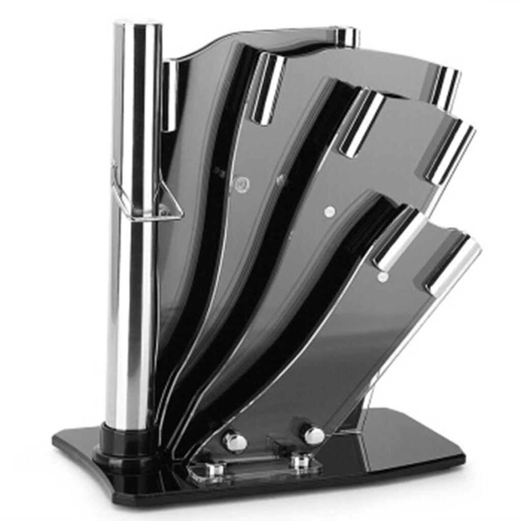Duurzaam 6 Slot Plastic Sector Mes Houder Blok Zonder Messen