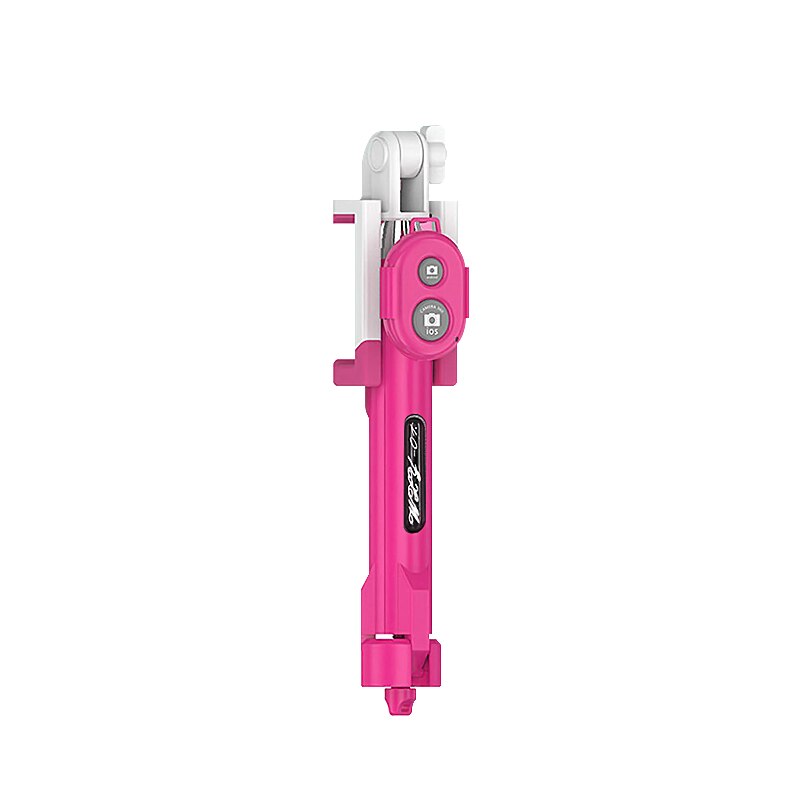3 in 1 Wirleless Bluetooth Selfie Stock Mini Selfie Fernbedienung Versenkbare Handheld rotierend mit Stativ für Iphone/Android Smartphone: Rosa