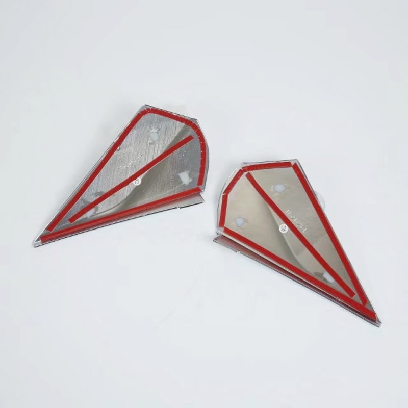 Car Styling 2PCS ABS Chromed Rear Spoiler Triangle Decorative Cover Trim For Toyota C-HR CHR