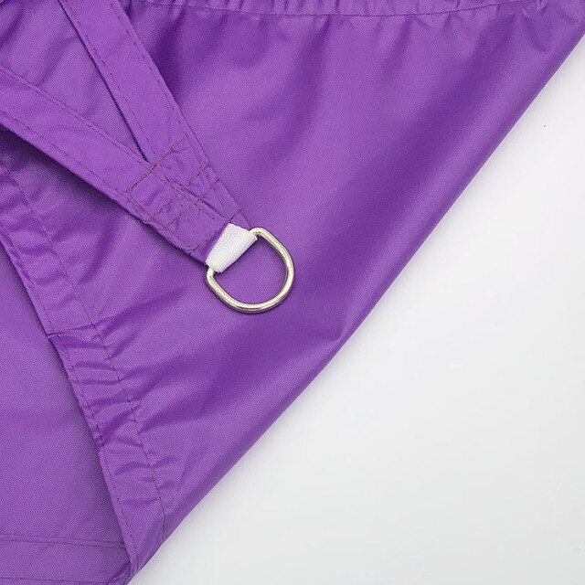 Tewango 2 mx 2 mx 2m trekantet solsejl sejl polyester vandtæt anti-uv anwings udendørs gårdhave have swimmingpool skyggenet: Lilla