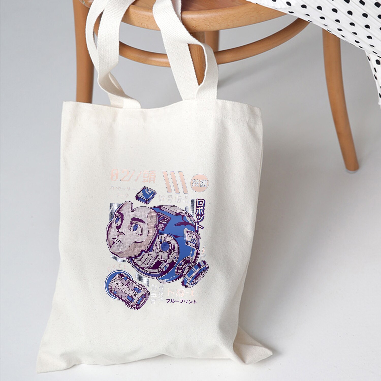 Sort ensfarvet dame skuldertaske stor kapacitet japansk æstetisk lærred tote taske kvinder harajuku taske shopper håndtasker: C8-70 hvide
