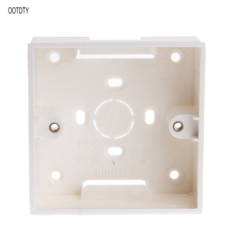 86 Type Switch Socket Base Outfit Junction Box Surface Mount Bottom Box Wall Switch Socket Dark Box White