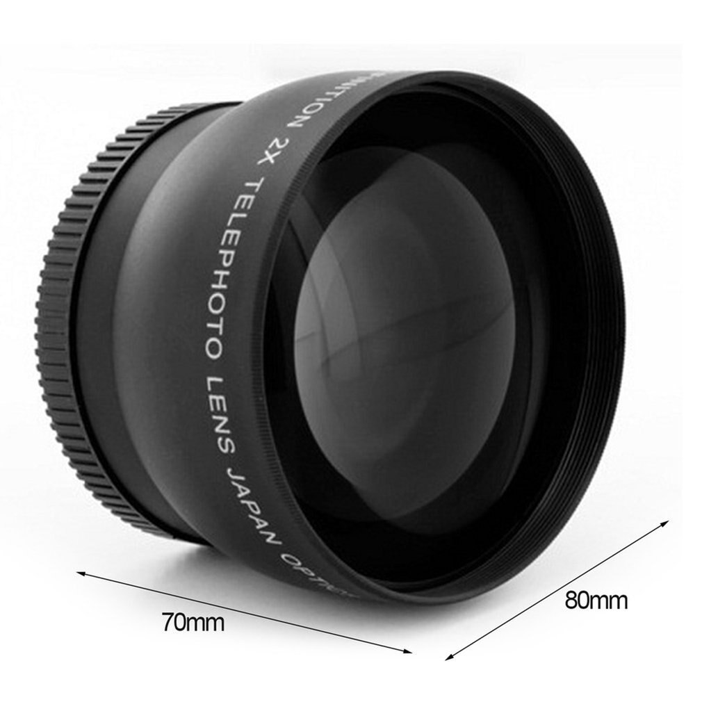 52mm 58mm 2.0x Telephoto Lens For Nikon D90 D80 D700 D3000 D3100 D3200 D5000 D5100 D5200 18-55mm Câmeras DSLR