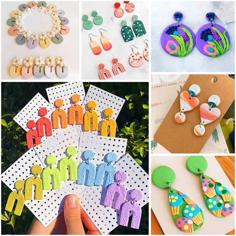 27/24pcs Clay Cutter Stainless Steel Polymer Clay Tool Pottery DIY Ceramic Craft Cutting Mold for Earring Jewelry Pendant Making