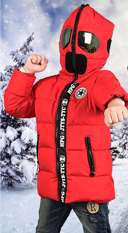 Parcas masculinas de inverno com capuz para meninos, jaquetas e parcas para bebê, 2020: red / 110