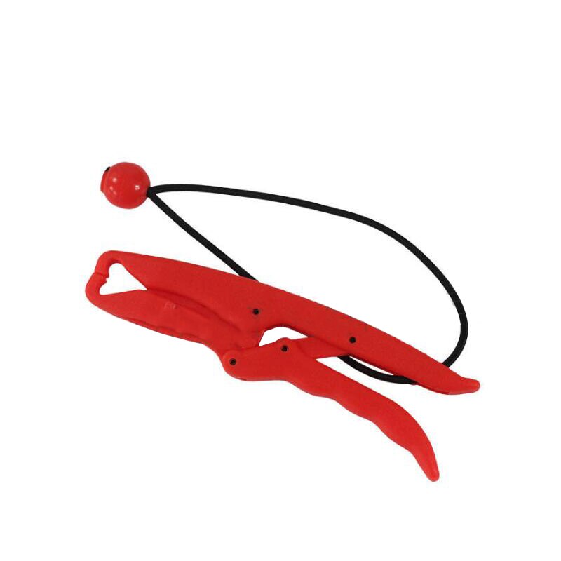 1PC 17.5cm Hand Controller Fishing Gripper Grabber Plastic Fish Lip Grip Fishing Tackle Tool Women Fish Lip Grip: red