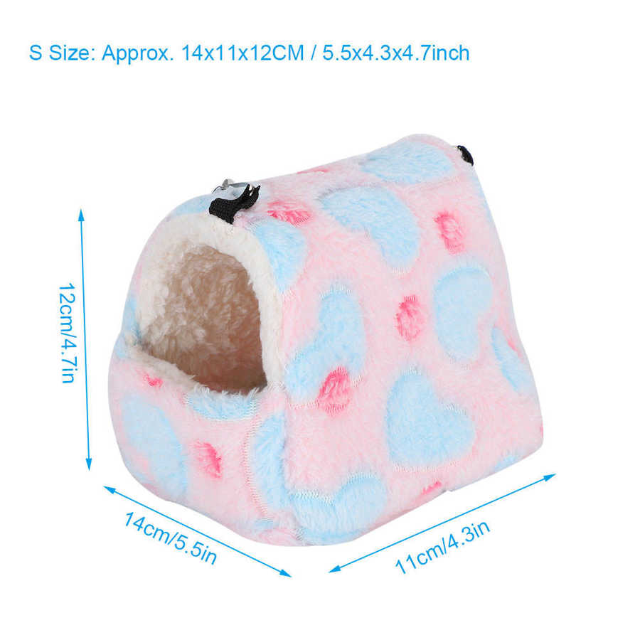 Pet Cage for Hamster Accessories Hamster Sleeping Bag Pet Hanging Cute Bedroom Heart Shaped Castle Hammock