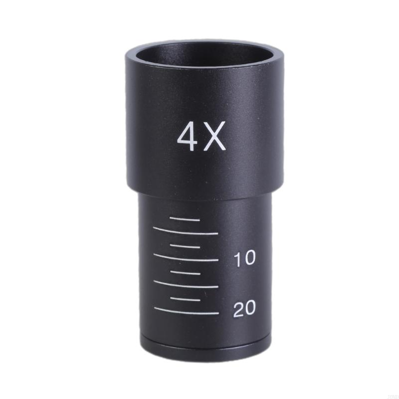 Puerto montaje 23.2 mm Lente ocular/lente Barlow para ángulos anchos microscopio lente ocular: Plata