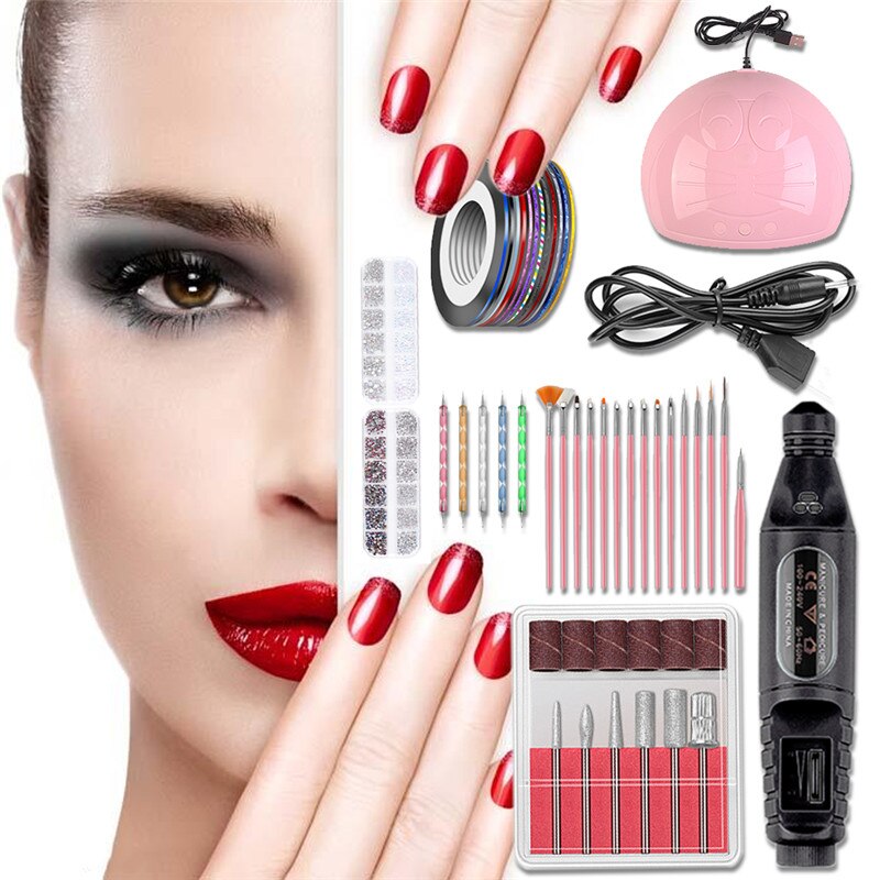 Juego de uñas maquina eléctrica de manicura pluma pedicura uñas Lima uñas herramientas taladro uñas equipos de máquina