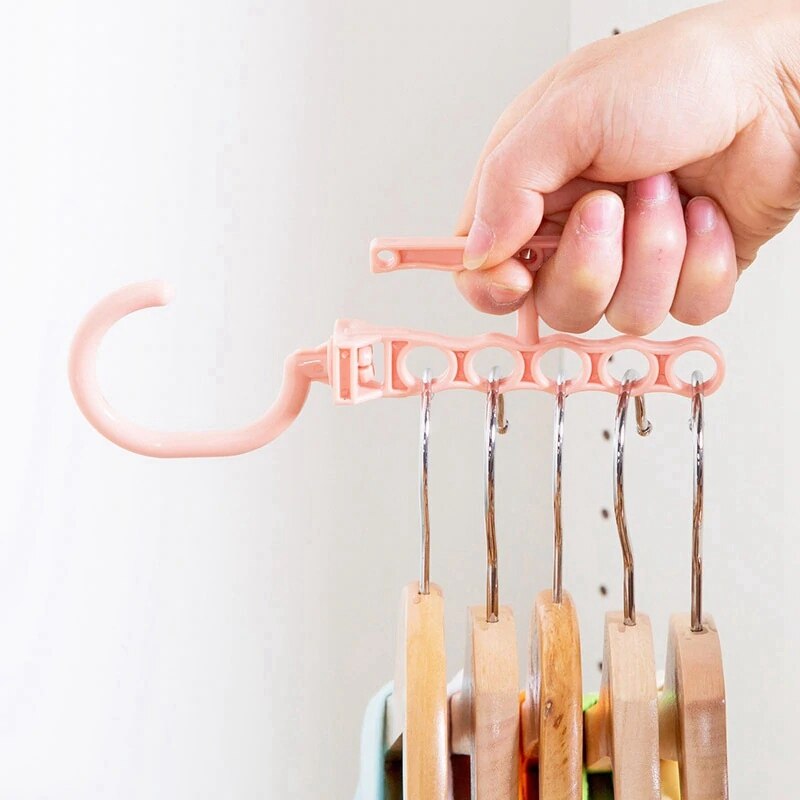 Multilayer Storage Racks Plastic Clothes Drying Rack Holder Buckle Wardrobe Scarf Clothes Hangers Organizer Holders