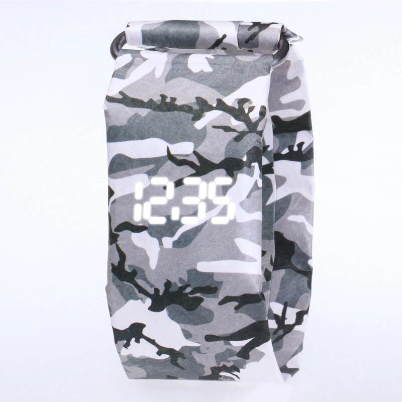 Kreative Trend Papier Uhr LED Digital Männer Frauen Wasserdicht Armband Zeitung Student Sport Digitale Uhr Relogio Masculino Saat: 01
