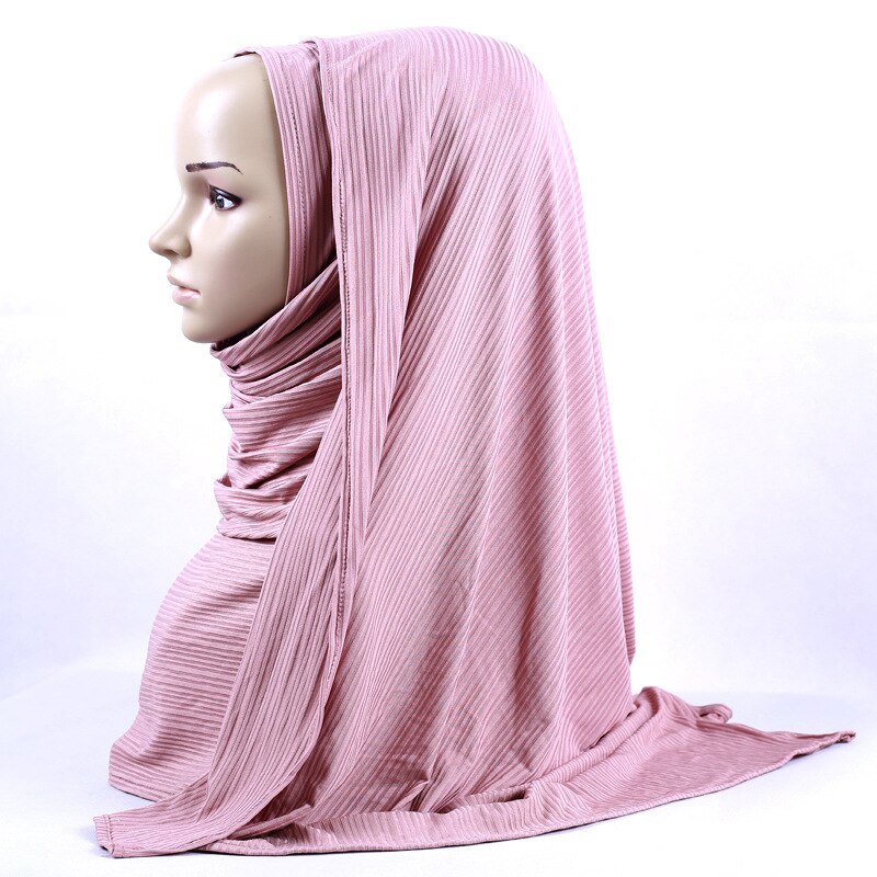 LINLING turquie femmes en mousseline de soie solide écharpe musulmane dames châles et enveloppes doux femme Hijab étoles tête sous-écharpes N488: C14