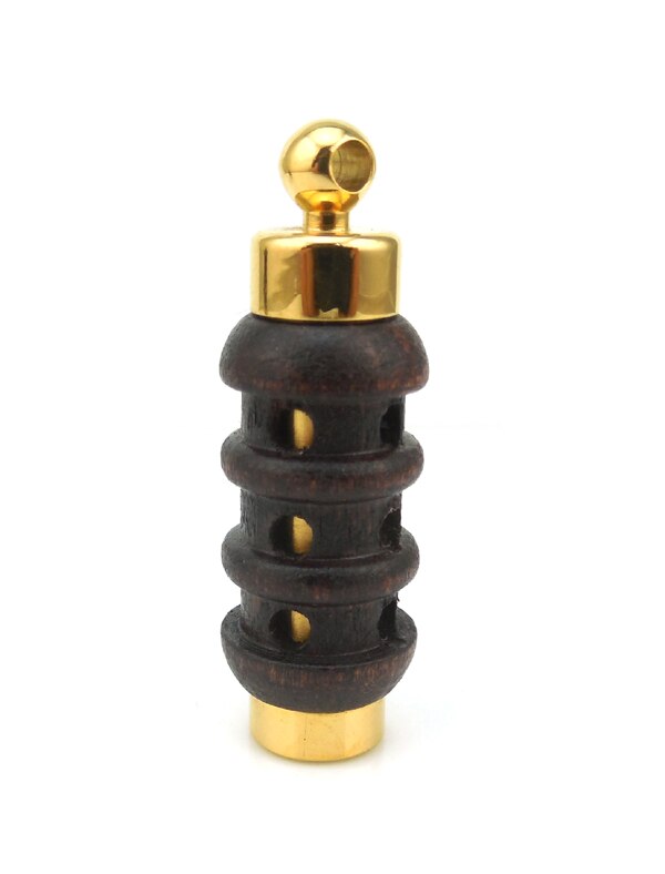 Colgante aromático de 316L de acero inoxidable, colgante de frasco, para aceite esencial de madera, novedad: dark brown 2