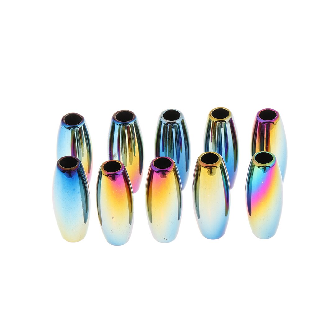 10pcs Plastic Hair Tube Beads, Dreadlocks Beads Hair Braiding Jewelry Hair Decorations