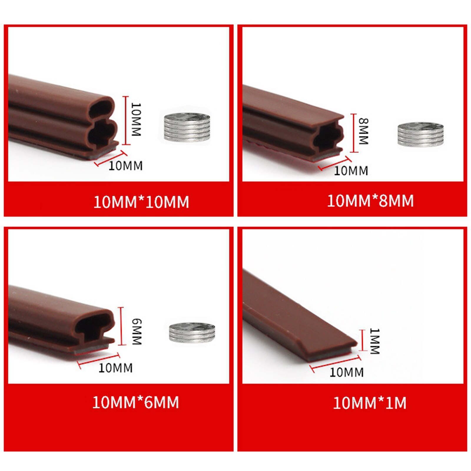 Door Seal Strip Rubber Sealer Door Draft Stopper Wind Blocker