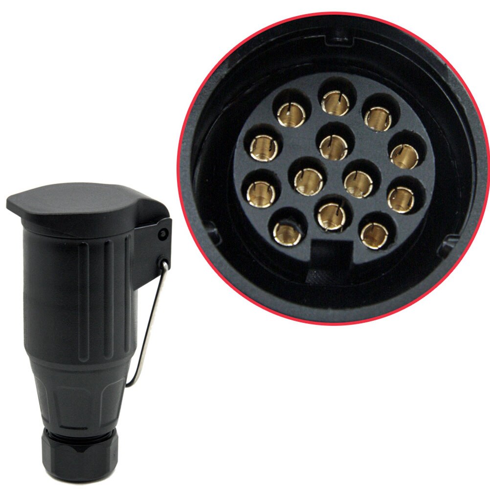 1 stk trailer stik 13 huls stik netledning stik stik adapter til trailer  a30