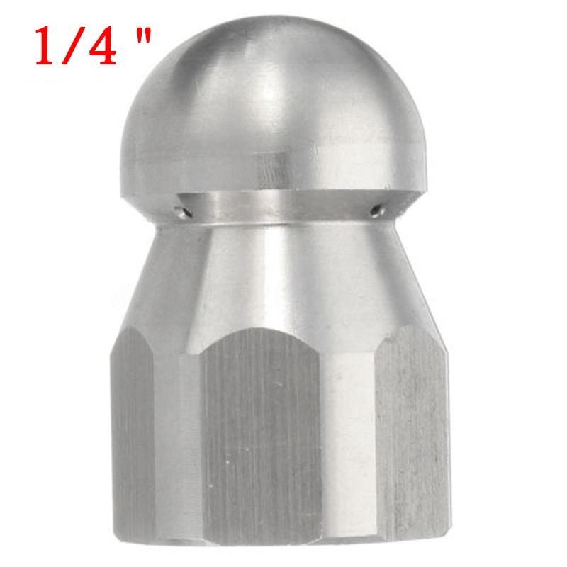Rvs 1/4 "BSP Hogedrukreiniger Afvoer Slang Nozzle Riool Reiniging Rioolreinigers Nozzles voor Spray Cleaning Tools