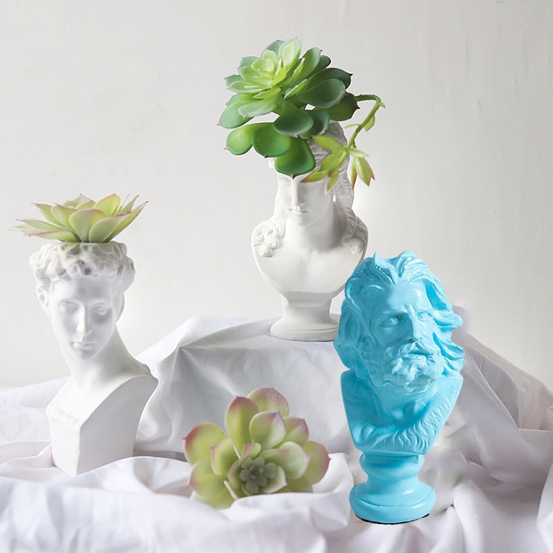 Venus Model Flowerpot Desktop Simulation Flower Arrangement Container Resin Model Handmade Artist Home Decoration