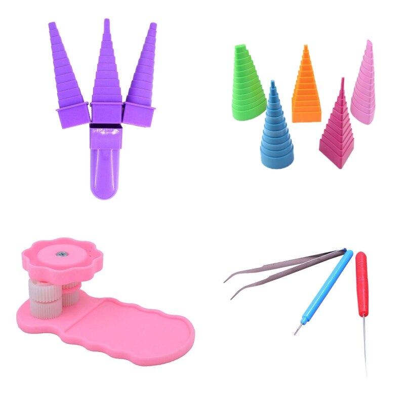 Tweezer Quilling Needles Slotted Pen Tool Kit Paper Quilling Tool Plastic Wave Paper-rolling Crimping For Party Paper Tools