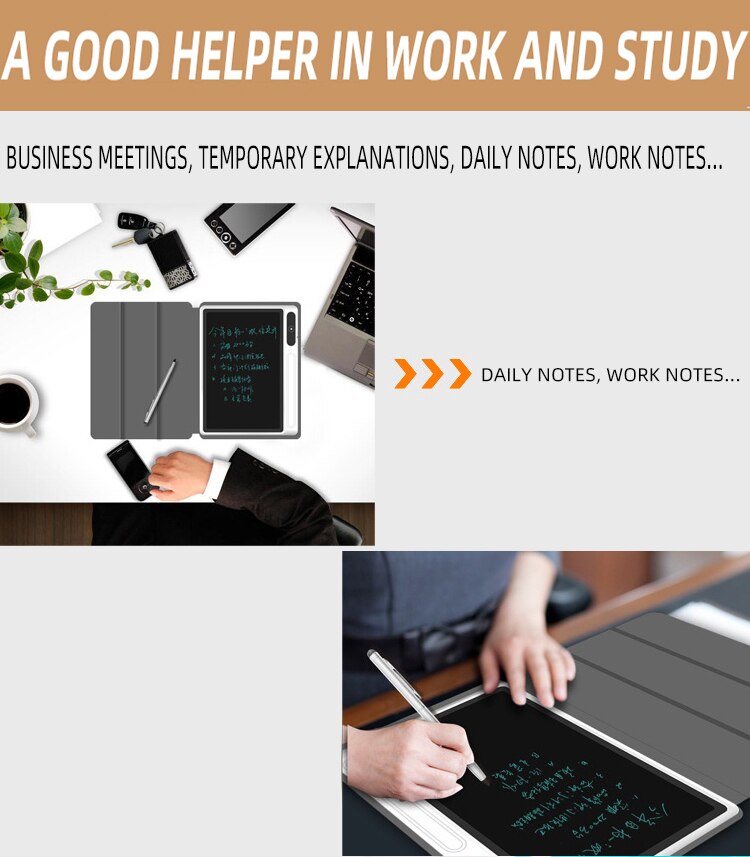 10. 1-inch LCD Business Writing Tablet Portable Electronic Drawing Board One-Click Clear Tablet Handwriting Notepad