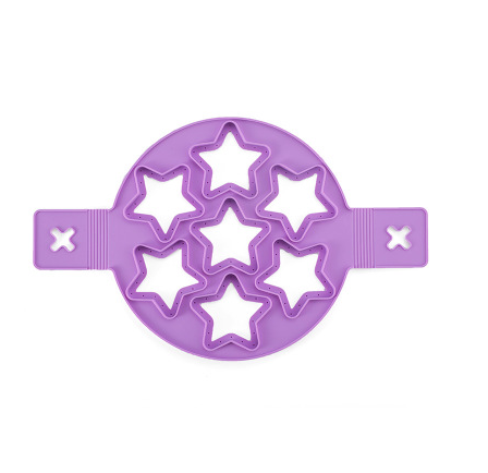 Moule à alvéoles, œufs en Silicone, 1 pièce, antiadhésif, crêpes, œufs en anneau, omelettes, cuisson, cuisson, moules en anneau, offre spéciale: Purple Pentagram