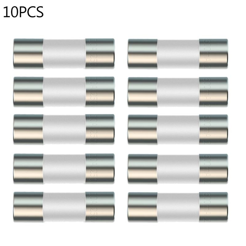 Ceramic Fuse For Multimeter Instrument 600mA 10A Ceramic British Plug Fuse: 10PCS