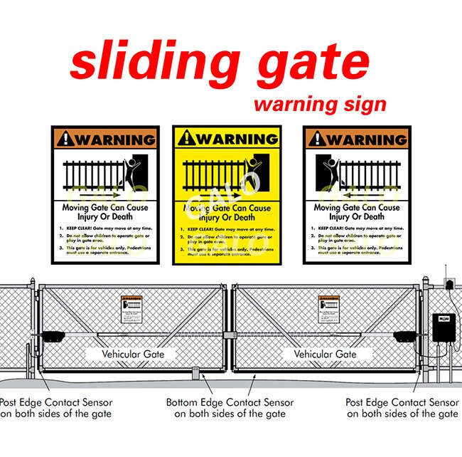 GALO SLIDING GATE / SWING GATE /BARRIER GATE WARNING SIGN For automatic doors