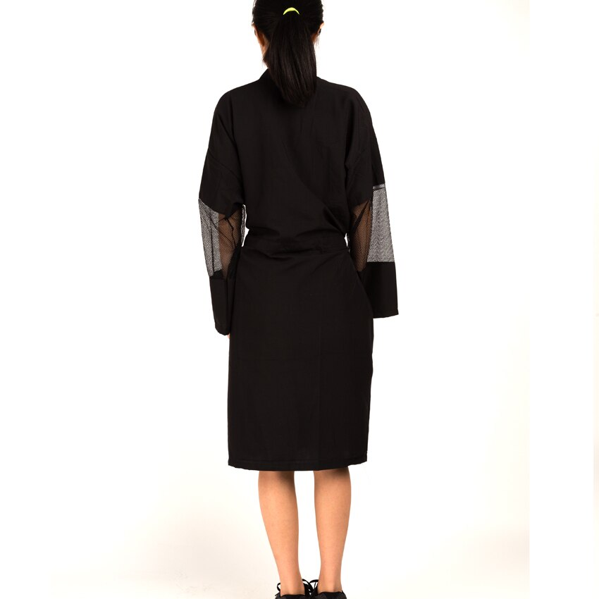 Polyester And Cotton Material Hairdressing Kimono With Sleeve Comfortable Guest Robe KM-031 High Class For Household And Hotel