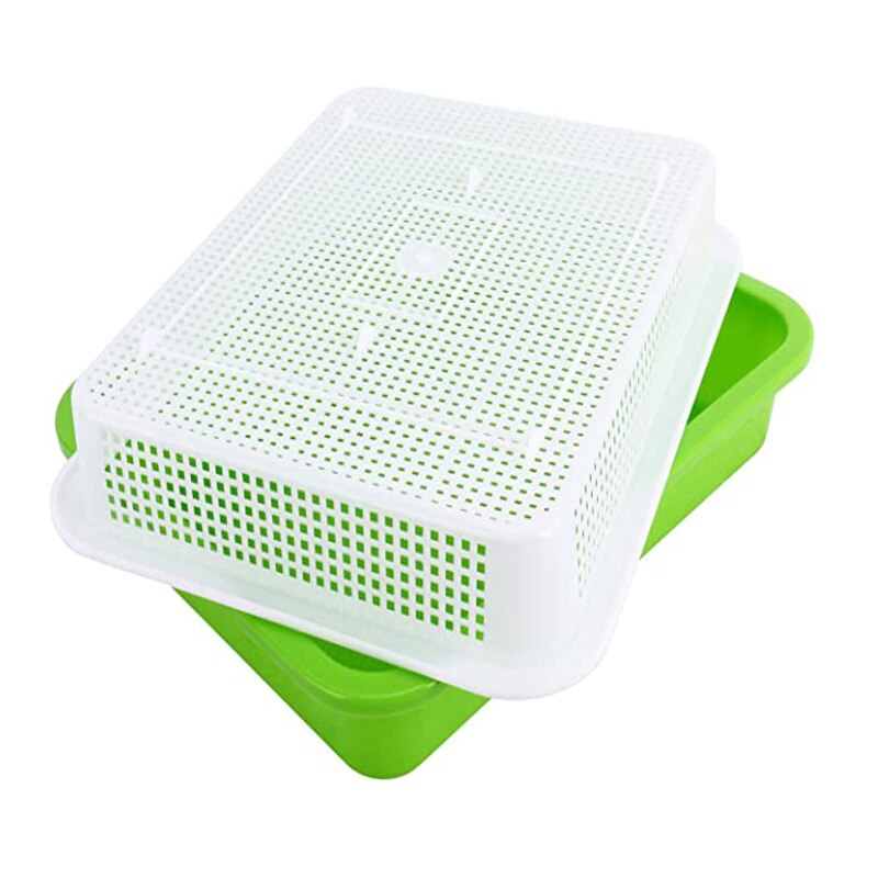 Sistema hidropónico, bandeja de plántulas, germinador sin cola, semillas vegetales, caja de cultivo de raíz, gran capacidad, protector de cultivo para jardín