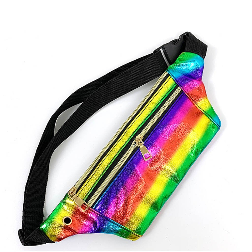 Women Colorful waist bag fanny pack Leather Waist Belt Ladies Zipper Shoulder Bag Multi-function Emale Messenger Bags