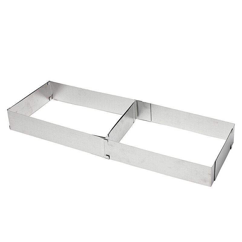 Adjustable Square Pizza Mold Cutter Detachable Expandable Stainless Steel Cake Cutter Home Kitchen Bakery Baking Tools