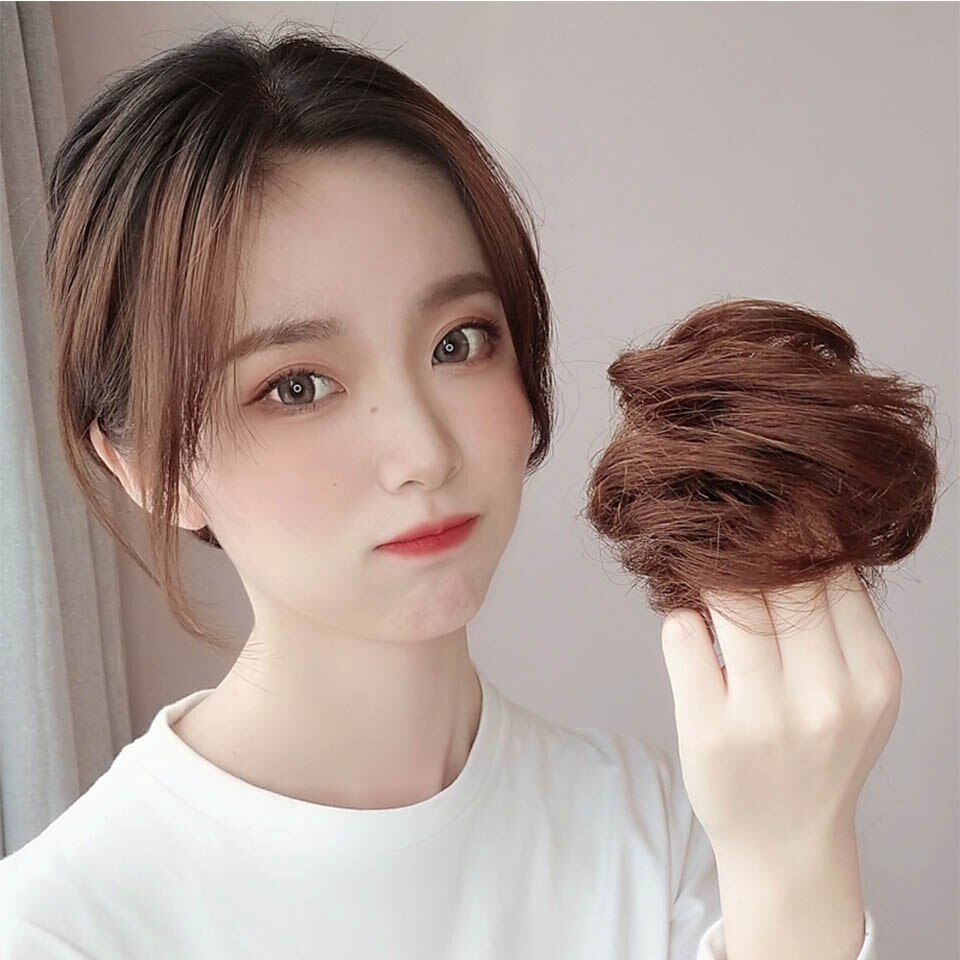 HOUYAN Synthetic bread, curly messy hair, hair braid, wedding hair accessories, suitable for women and children