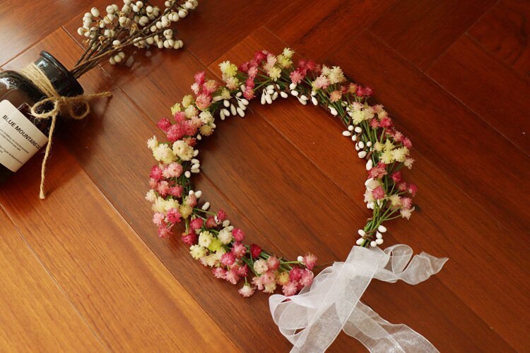 Couronne de gypsophile blanche accessoires de tête de mariée: Rouge