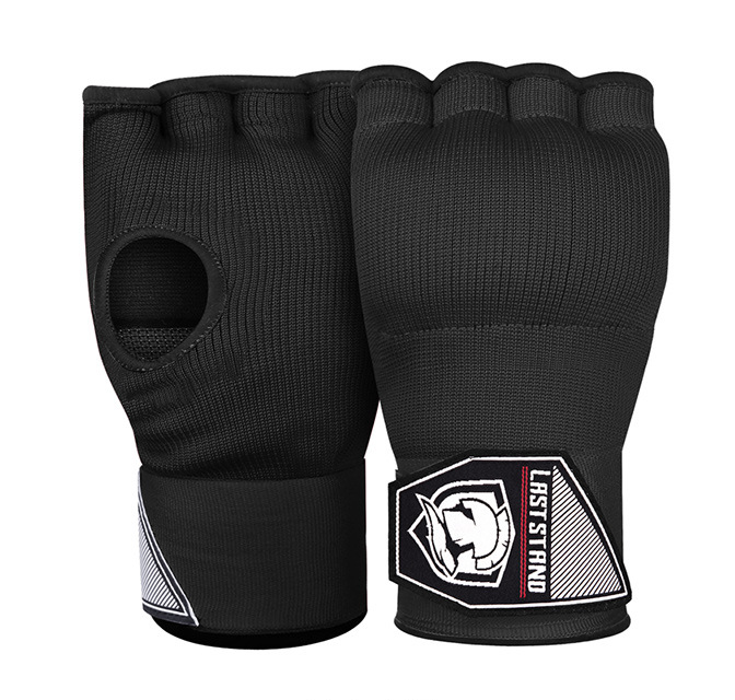 Boksen Hand Wrap Binnenhandschoenen Half Vinger Gel Bokshandschoen voor Muay Thai MMA Kickboksen Vechtsporten Ponsen Snelheidszak Training: Black