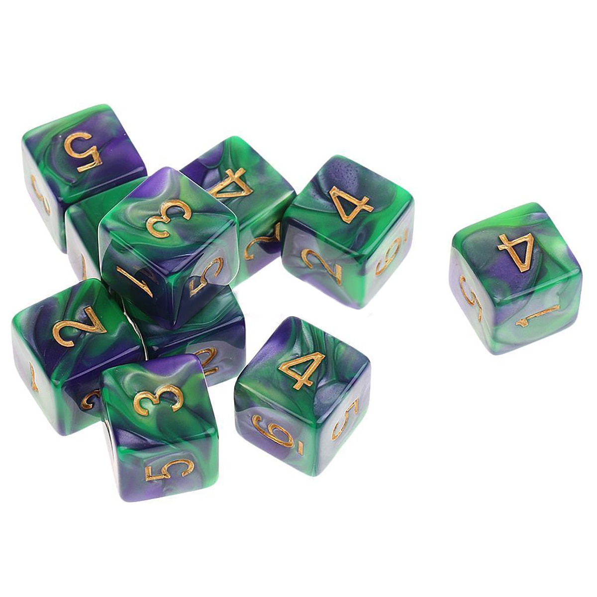 D6 Sided Dice Set Polyhedral 6 Sides 10PCS Dice For RPG Desktop Funny Games Outdoor Party Bar Tools