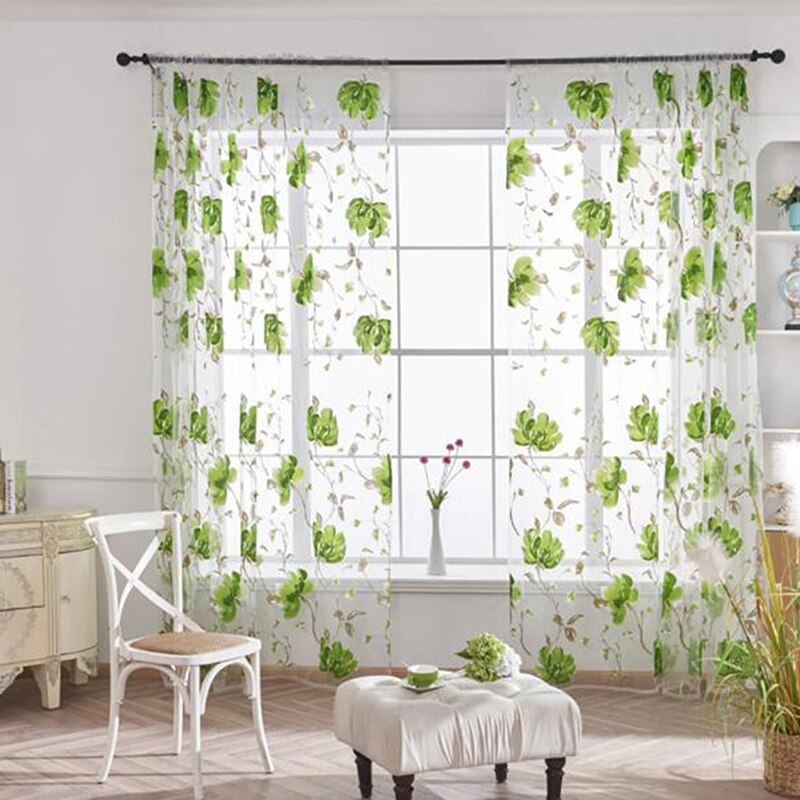 200*100cm Tulle Curtains For The Kitchen Living Room Solid Sheer Curtains European And American Style Tulle Window Curtains