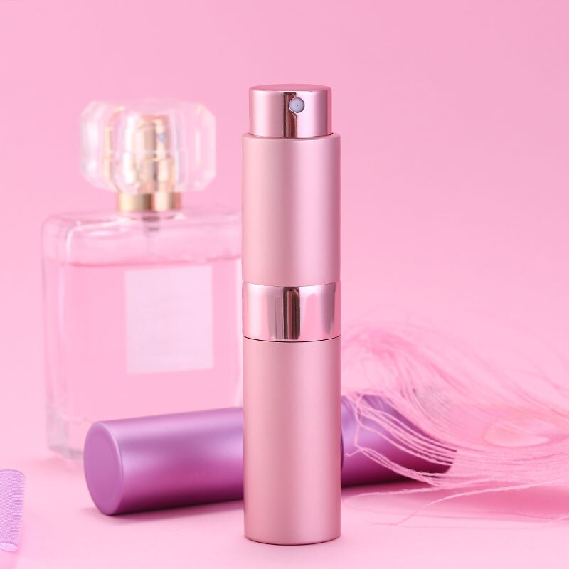 8ml draagbare parfumflesjes van metaal en aluminium, cosmetische sprayflesjes voor op reis, parfumflesjes van glas