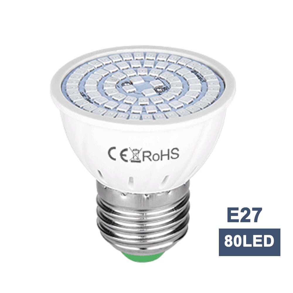 Full Spectrum Plant Grow Led Light Bulbs Lamp Lighting for Seeds Flower Greenhouse Veg Indoor Garden E27 Phyto Growbox: Green