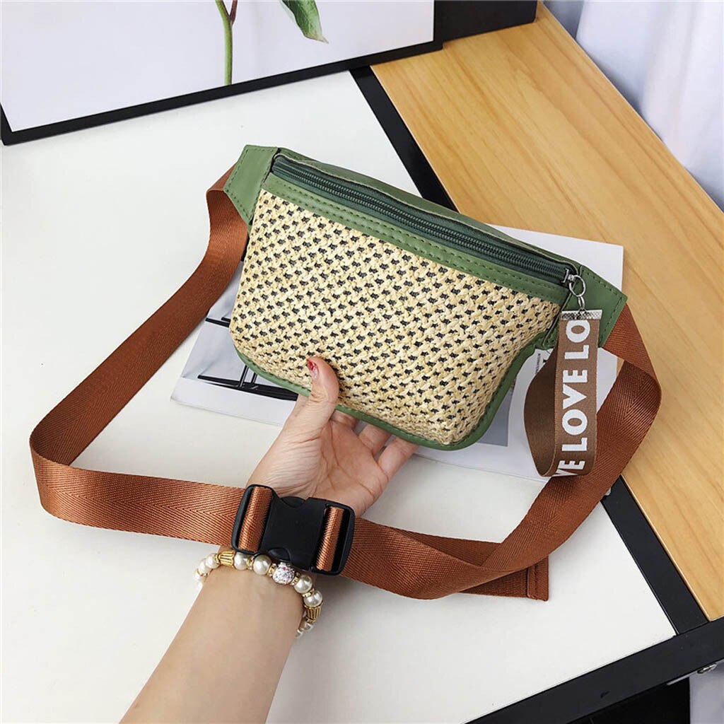 Classic Woven Casual Wild Taille Tas Voor Dame Mode Messenger Bags Brief Borst Banaan Casual Riem Tas Schoudertas Dames