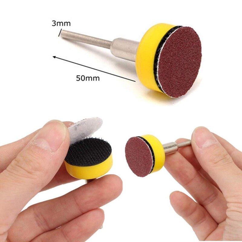 300PCS 1 Inch Sanding Discs Hook and Loop Grinding Discs with Sticker Backer Plate 1/8 Shank Polishing for Sander Grinder Drill