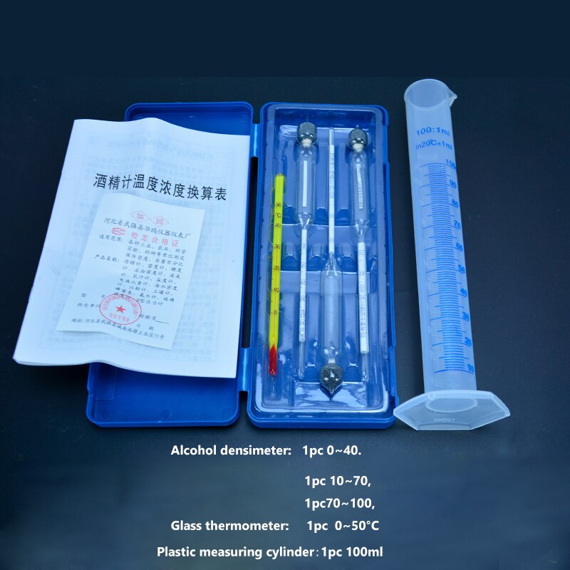 Glas Drank Meter Alcohol Detectie Alcohol Meter Alcohol Densitometer Set