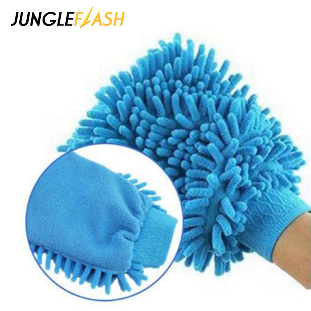JUNGLEFLASH Mikrofaser Waschen Hand Handschuhe Große Größe Auto Fenster Staub Reinigung Handschuh Haushalt Reinigung Handtuch Auto Trocknen